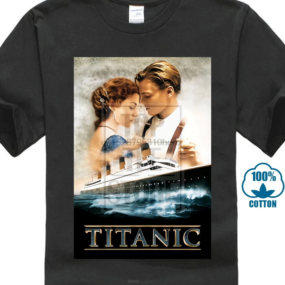 Винтажная черная футболка с промо-фильмом Титаник 1996 футболки из 100% хлопка