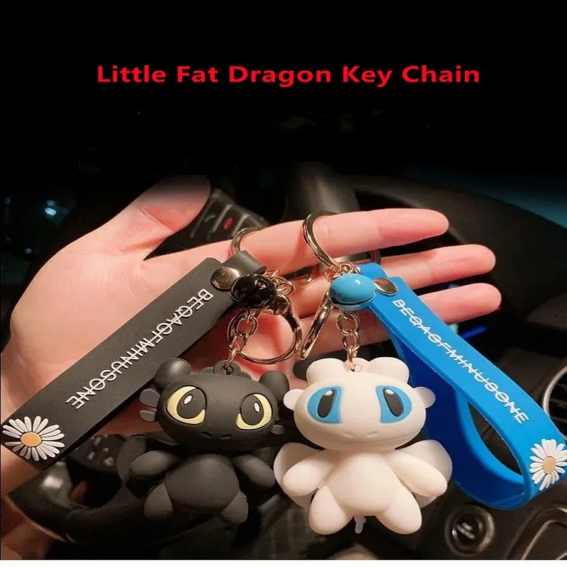 

Creative Classic Small Fat Dragon Key Chains Cute Children Backpack Accessories Keyrings Fashion Lady Gift Car Keychain2021