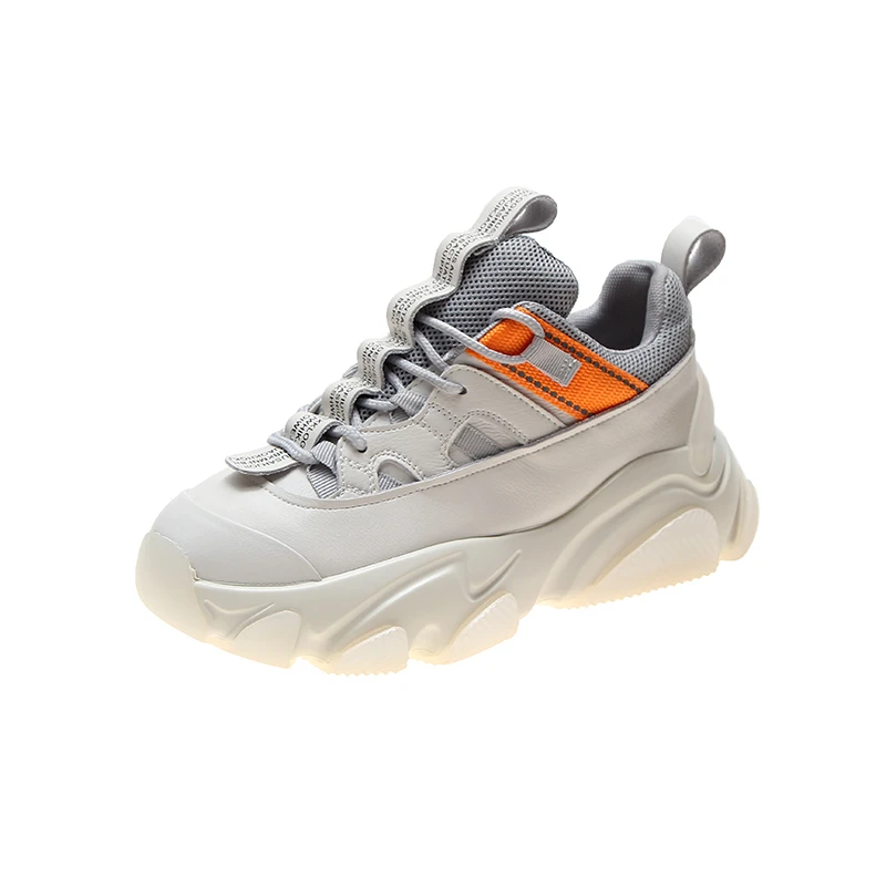 2020 весенние женские кроссовки на платформе Дизайнерские повседневные шнуровке