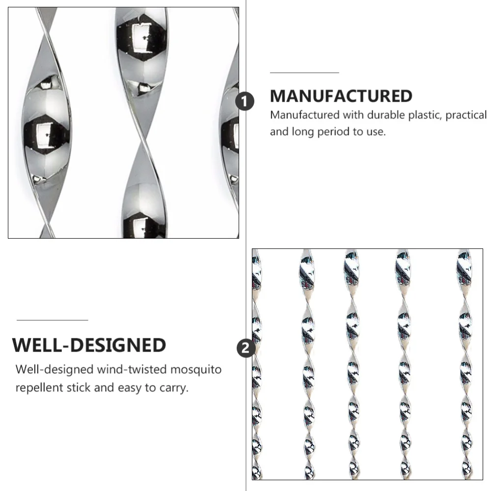 

12pcs Bird Repellent Reflective Scare Rods Hanging Bird Repellent for Balcony