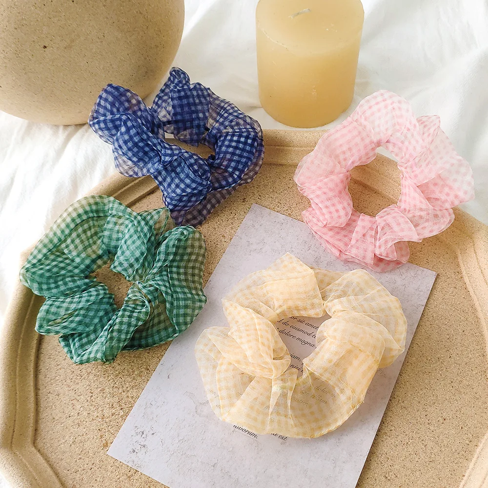 

1pcs Set Large Intestine Rings Elastic Hair Bands for Women Girls Scrunchies Hairband Floral Cloth Rubber Band Hair Accessories