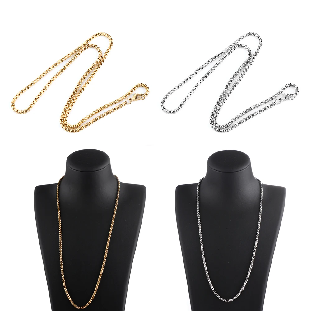 Простое модное ожерелье-цепочка в коробке мужское для мужчин ювелирные изделия