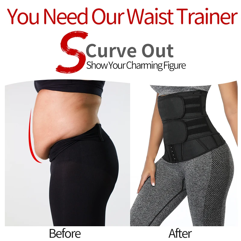 Латексный тренажер для талии корректор фигуры двойной пояс дышащий Женский