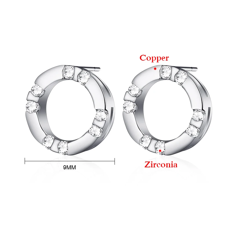 Женские серьги гвоздики MAIKALE простые круглые золотого и серебряного цвета