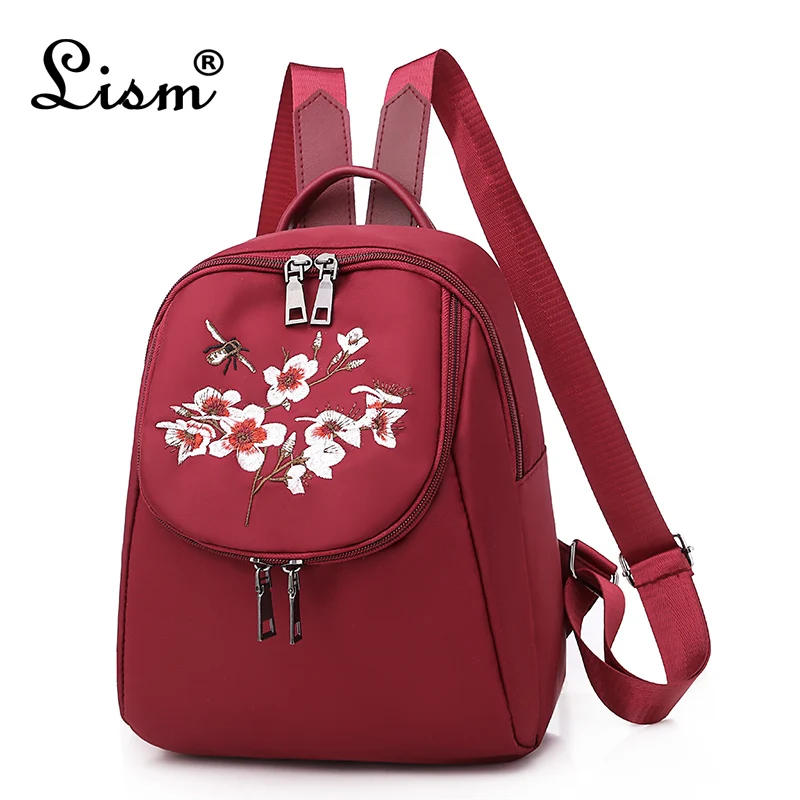 

Luxury embroidered backpack 2020 new spring ladies high quality backpack designer China style bag youth girl travel bag hot sale