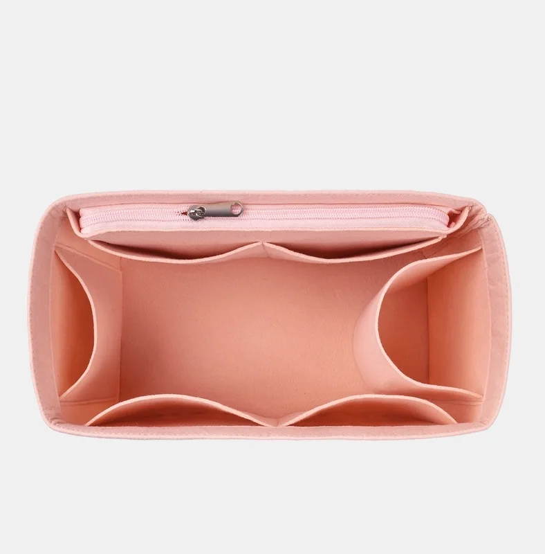 Bolsa de fieltro para guardar cosm&eacute;ticos, bolso organizador de viaje, interior, port&aacute;til, Original-4