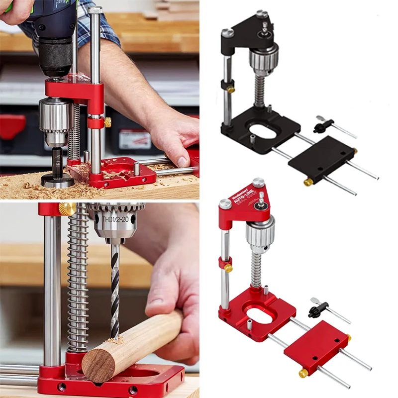 

Drilling Template The New Best Woodworking Drill Locator Woodpecker Tools Adjustable Punch Positioner Guide Woodworking Locator