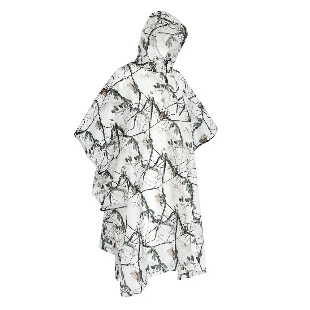 Камуфляжный дождевик водонепроницаемый с капюшоном пончо палатки для мужчин