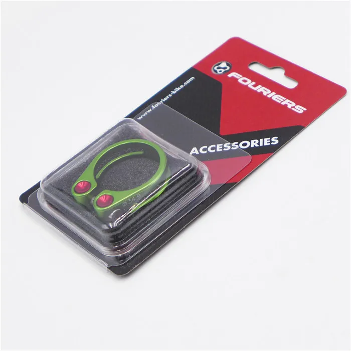 FOURIERS SCL DN001 зажим для сидения велосипеда MTB дорожный велосипед - Цвет: Green 34.9mm