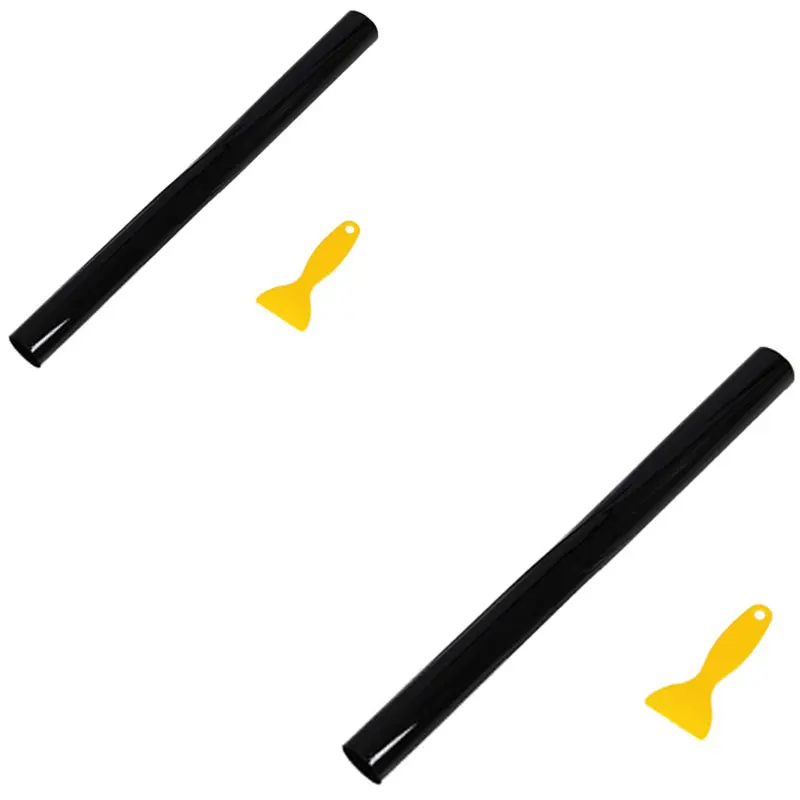 

2X 50Cm X Window Tint Film Tinting Roll Kit VLT Black UV-Proof Scratch Resistant Transmittance:5 Percent & 35 Percent