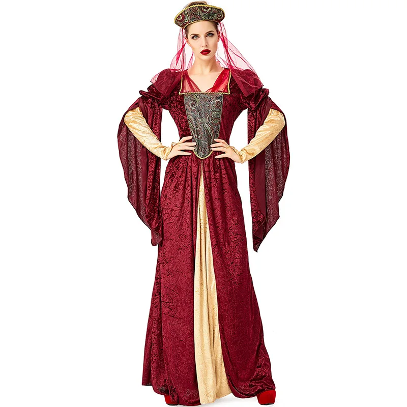 

Arab Traditional Costume For Women Luxurious bride Dress Arab Princess Queen Cosplay Costume For Halloween Party Dress