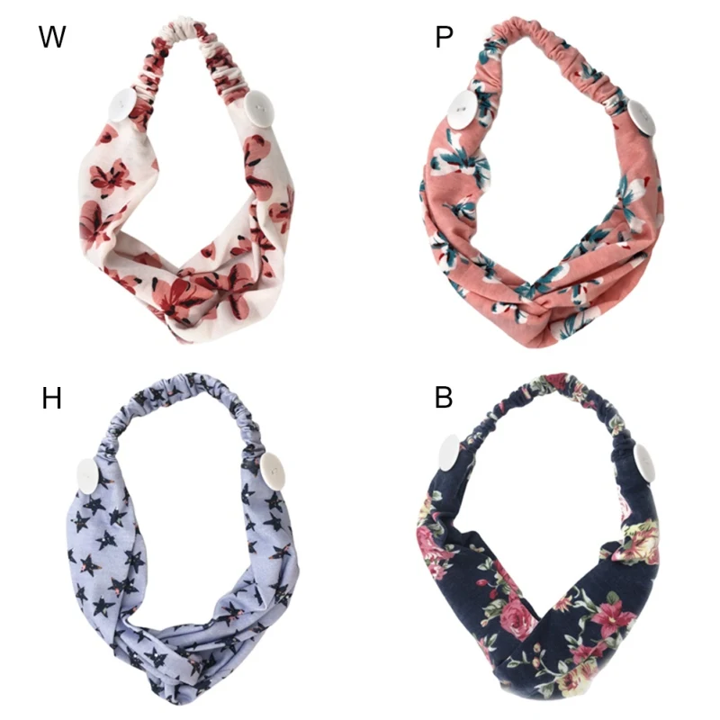 

Button Headband Women Men Yoga Sports Workout Turban Heawrap Protect Your Ears Buttonheadband Outdoor Sports Headband