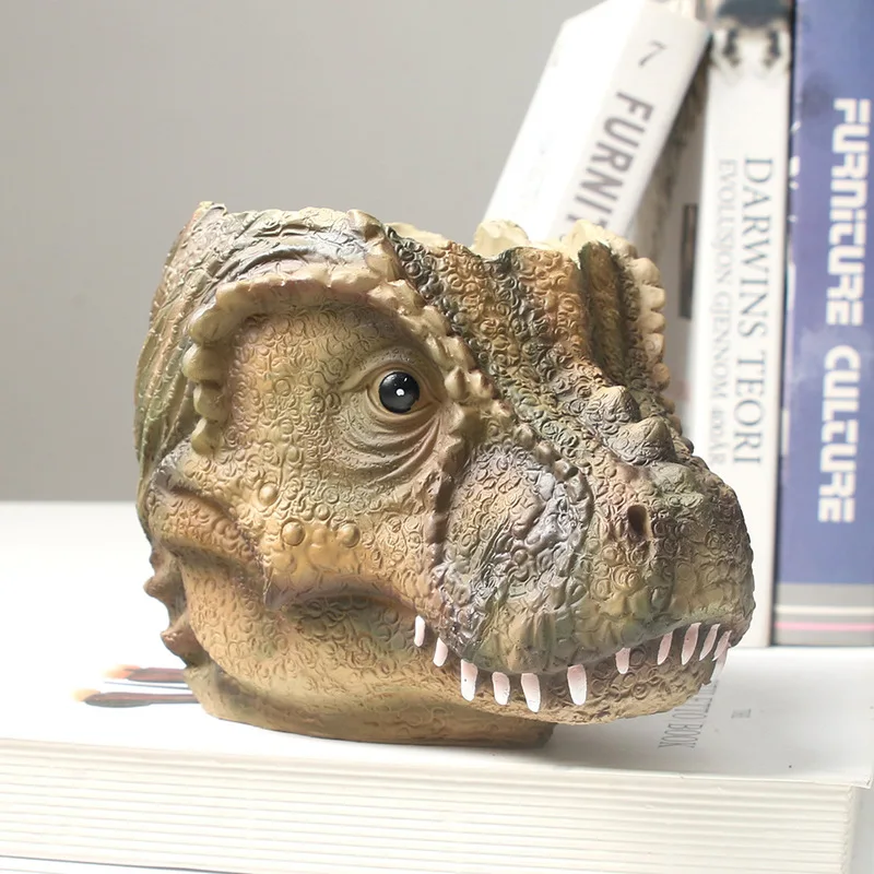 Смоляные горшки для цветов декоративные в форме головы динозавра настольные