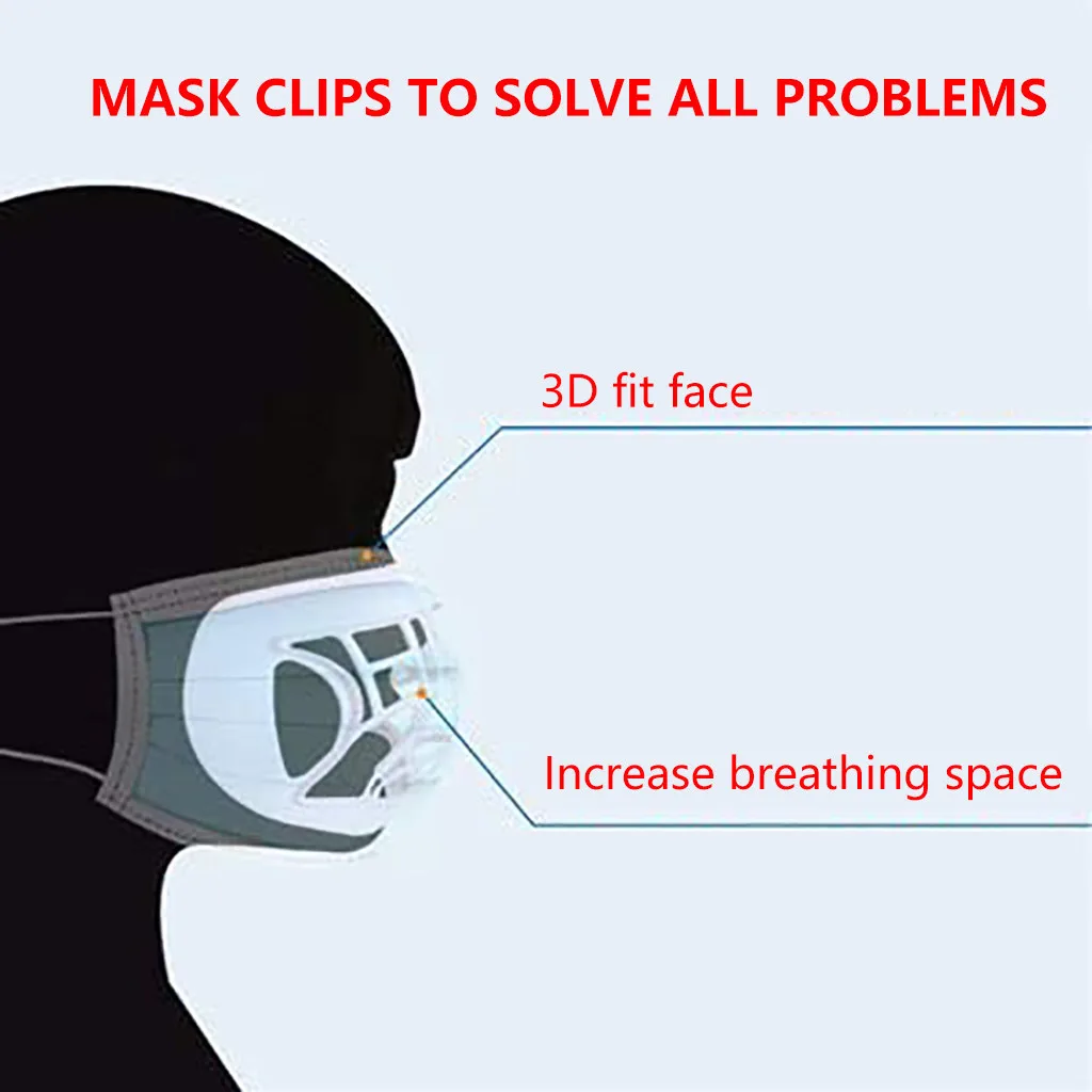 Unisex Reusable Mask Bracket Holder Double Protection 3D Breathe Smoothly Extender Sep 9th | Дом и сад