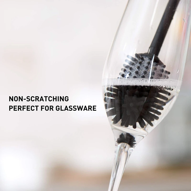 1 шт. силиконовые ершом бутылка моющее средство для ваших бутылки ваза керамики и