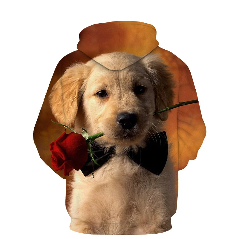 

Spring Fashion Cute Men's Hoodie 3D Animal Printing Casual Shirt Oversized Sweatshirt Hoodies Men's Pet Dog Pullover Harajuku