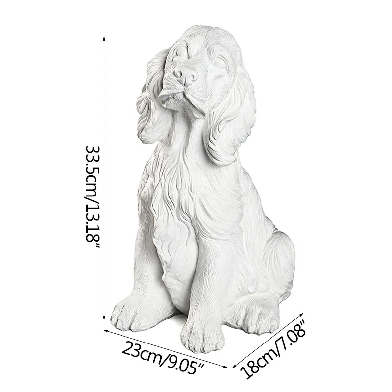 

Creative Plaster Dog Sculpture & Statue Multifunction Flower Arrangment Living Room Decoration Ornaments Artware Christmas Gift