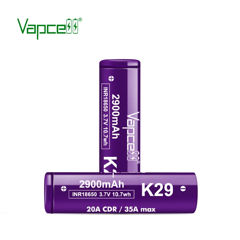 Vapcell Li Ion Battery INR 18650 K29 2900mah 20A 3.7V Rechargeable Lithium Batteries Cell For Flashlights Power Tools | Электроника