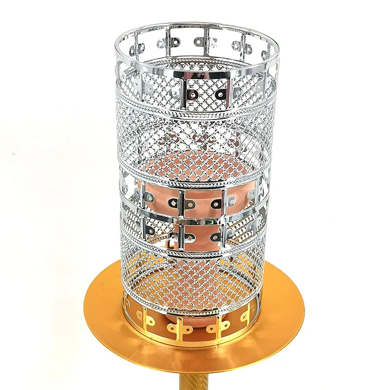 

1 Pc Metal Gold /silver Shisha Hookah Wind Cover with Pattern Chicha Narguile Waterpijp Gadget Accessories for Outdoor,Bar,Party