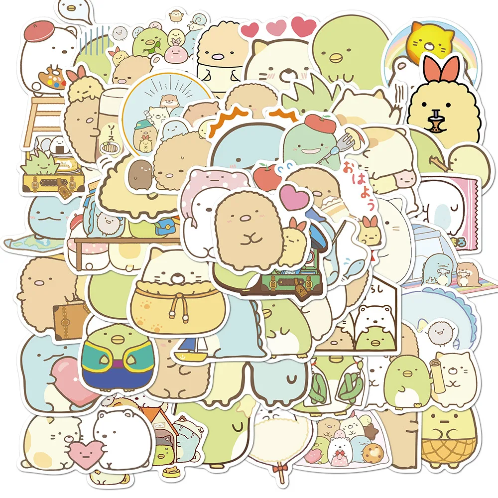 

50PCS Anime Kawaii SumikkoGurashi Stickers Decal PVC for Girl D Stationery Guitar Laptop Skateboard Classic Lovely Sticker Toys