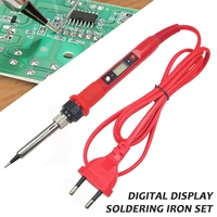 electric soldering iron 80w lcd digital display adjustable temperature soldering gun tips 220v 110v soldering tools