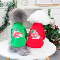s 2xl 8styles christmas styles santa claus print dog hoodie green red winter schnauzer cat small medium pet sweater clothes
