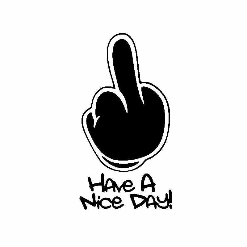 

HAVe A Nice DAY Middle Finger Car Sticker Funny Automobiles Motorcycles Exterior Accessories Vinyl Decals,15cm*7.9cm