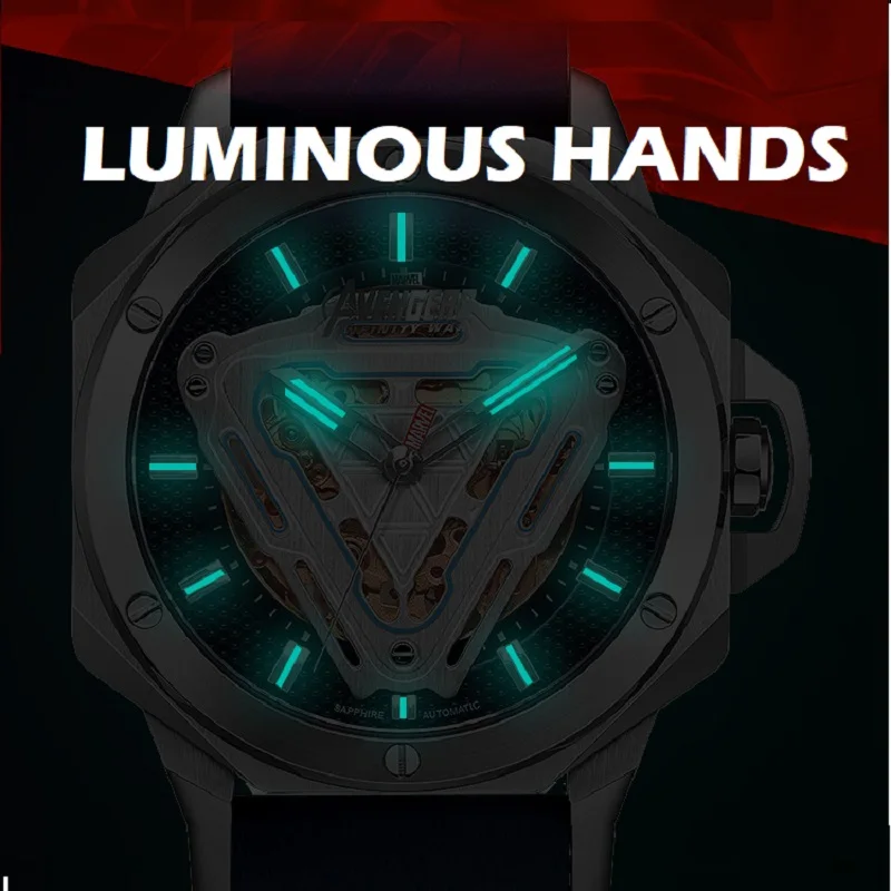 Автоматические японские механические наручные часы скелетоны из нержавеющей