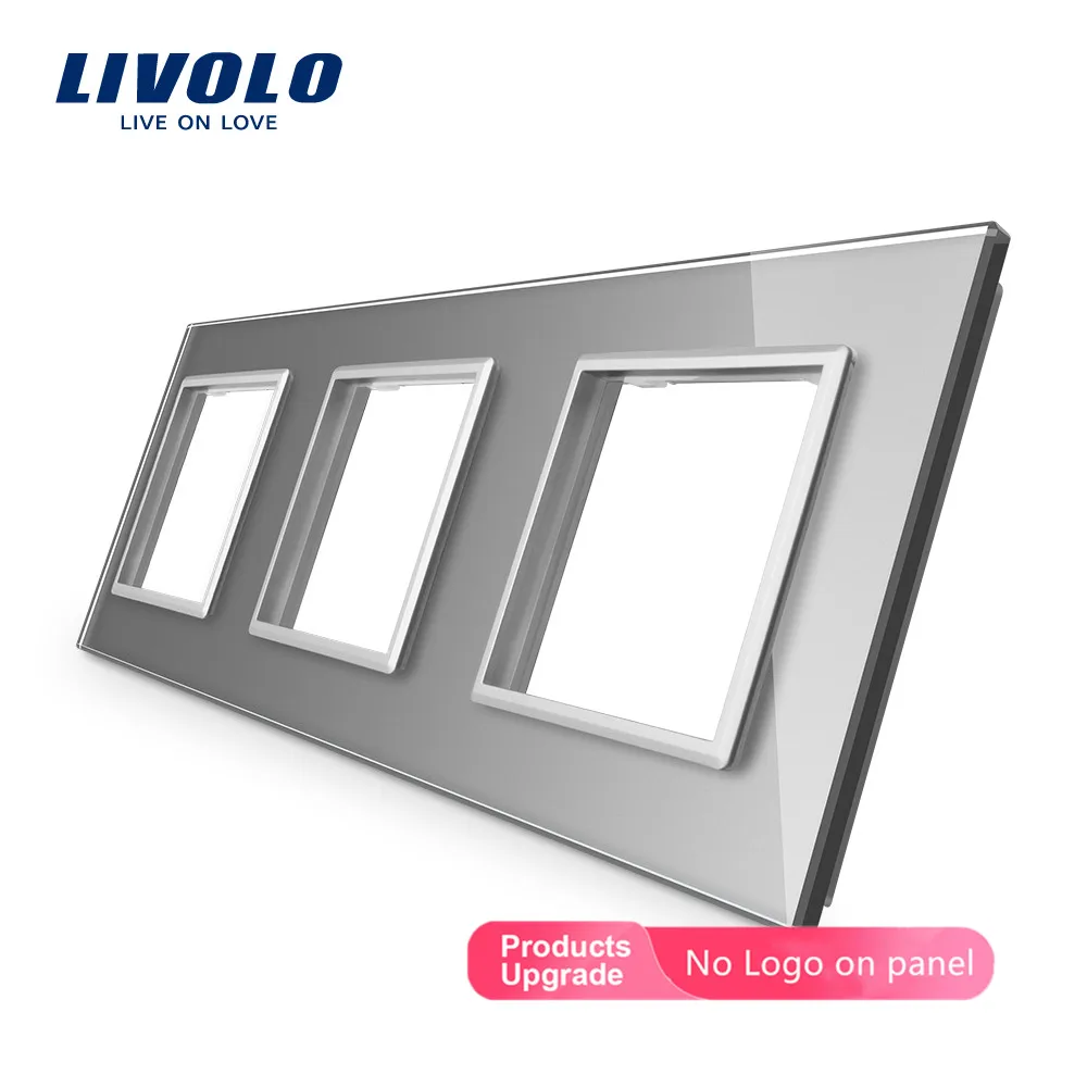 Livolo Роскошный белый жемчуг кристалл стекло ЕС стандартный тройное стекла Панель