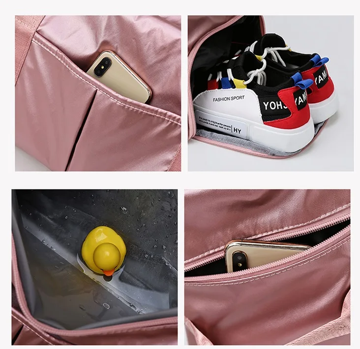 Laser Color Waterproof Large Capacity Oxford Travel Bag Unisex Fitness Gym Sports Handbag Shoulder Messenger Bag Duffle Luggage