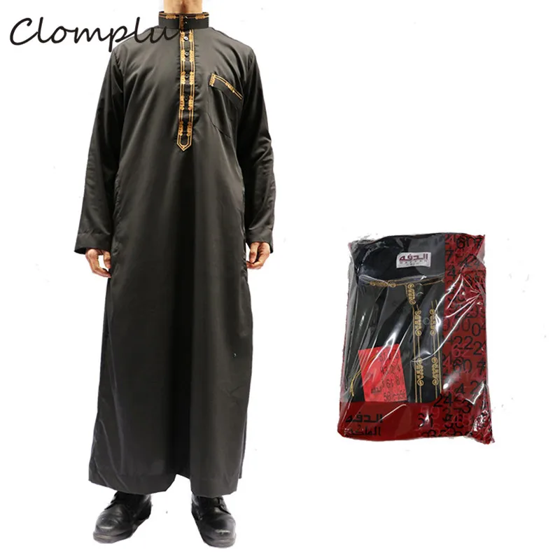 

Clomplus 12 шт. Jubba Thobe мусульманский кафтан абайя Мужская одежда для Саудовской Аравии, арабской, мусульманской молитвы с длинным рукавом