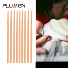 Plussign вентилируемая игла для изготовления париков на сетчатой основе для фронтальной закрытия, деревянная ручка, инструменты для волос, иглы для париков на сетчатом шнурке 1-2 2-3 3-4 4 4-5 размеров