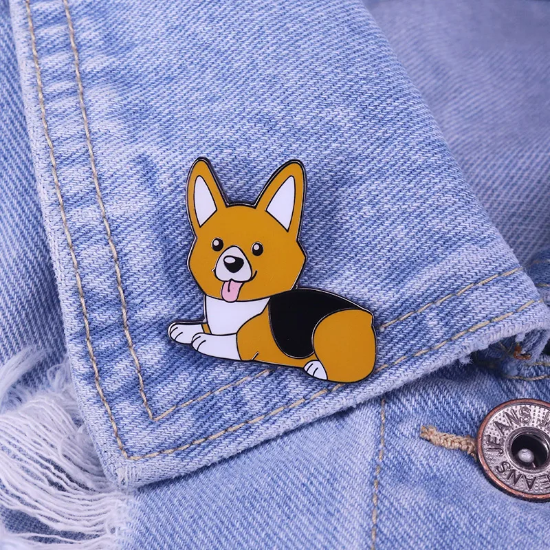 Cute Shiba Inu Dog pug Brooch Badge Puppy enamel pin | Украшения и аксессуары