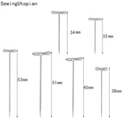 50 шт., серебряные Т-образные иглы для париков, 273238455153 мм