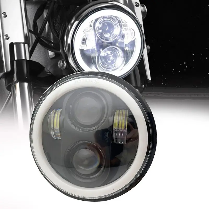 Headlight 5.75 Inch Motorcycle Projector moto Led Halo Headlight For Honda VTX 1300 1800