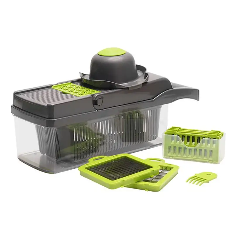 

Multifunctional Vegetable Cutter Fruit Slicer Grater Shredders Drain Basket Slicers 8 In 1 Gadgets Kitchen Shredder Chopper Kit