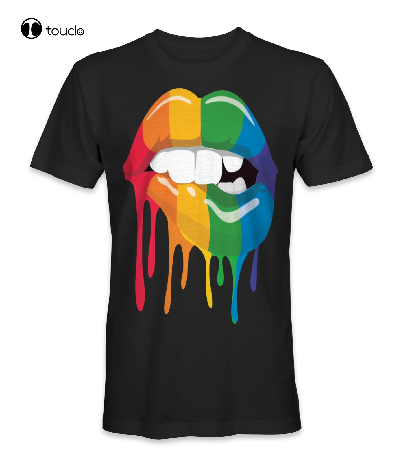 

Sexy Trippy Colorful Lips T-Shirt Cotton Tee Shirt Unisex