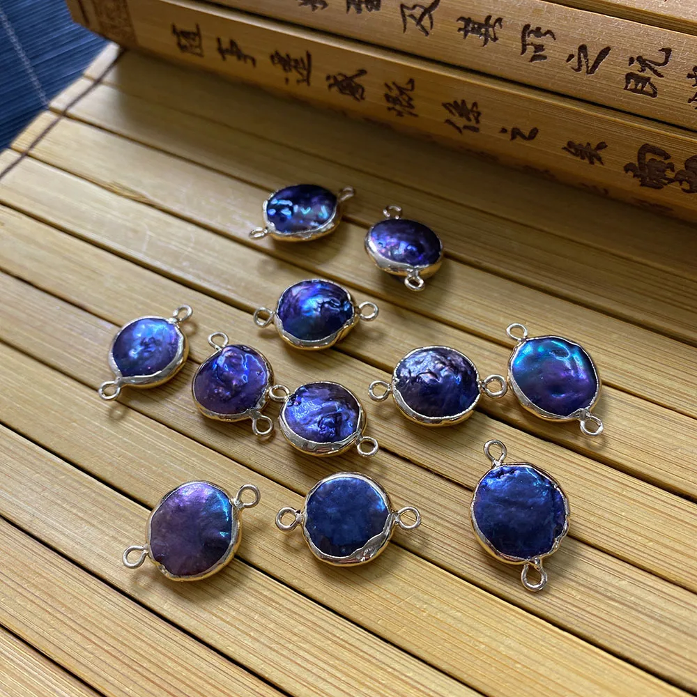 

Natural Freshwater Pearl Black Irregular Round Shape Pendant DIY Making Charm Bracelet Necklace Decoration Accessories Wholesale