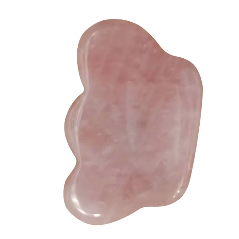 

Natural Rose Quartz Jade Stone Guasha Massage Tool Acupuncture SPA Therapy Gua Sha Body Massager Scraping Board