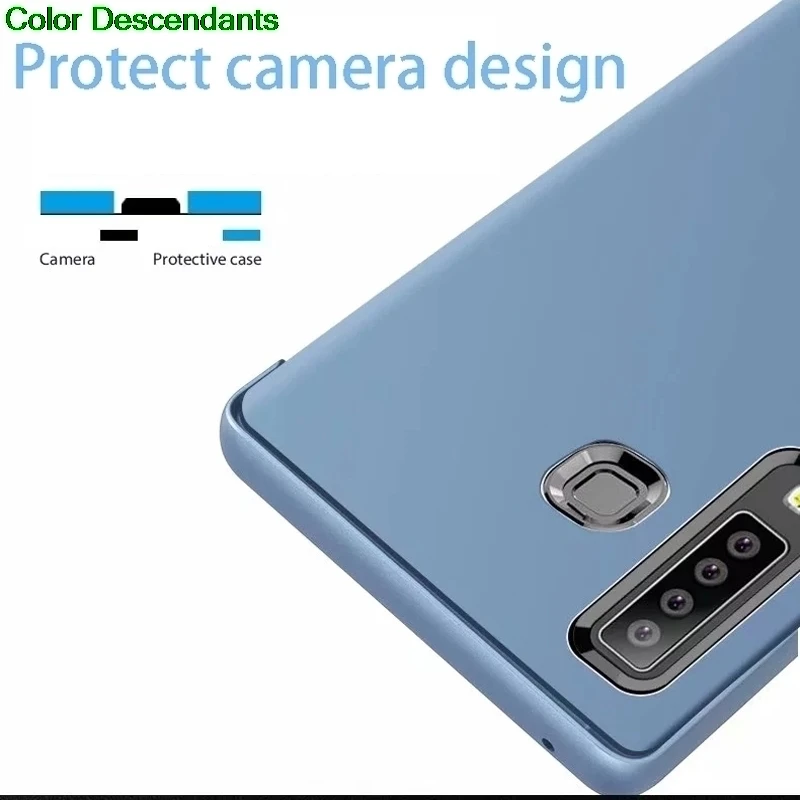 Роскошный зеркальный смарт чехол с металлическим покрытием для Huawei Mate 20 флип