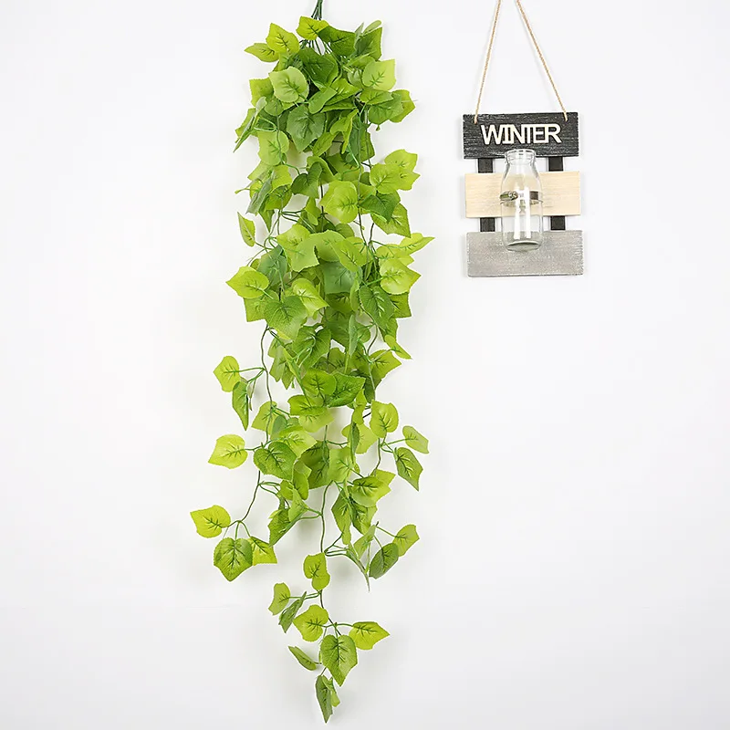 Клееный + пластиковый цветок с длинным стволом Искусственные Зеленые Лозы