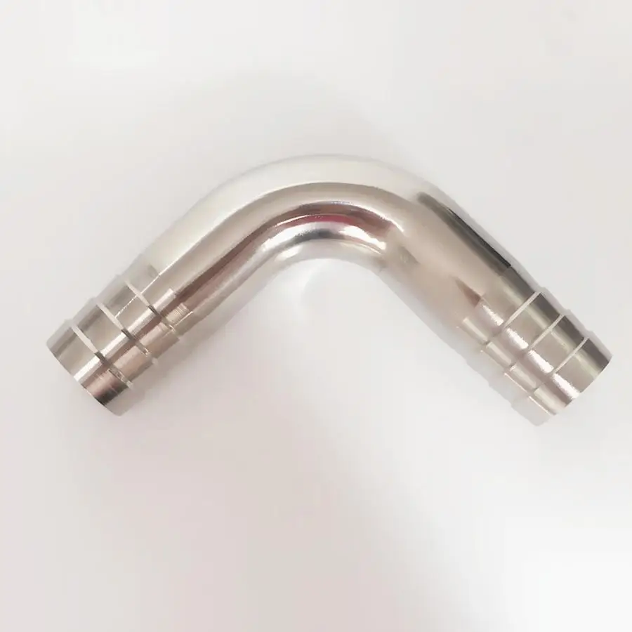 

51mm 2" Hose Barb SUS 316L Stainless Steel Sanitary 90 Degree Elbow Pipe Fitting Home Brew Beer Wine