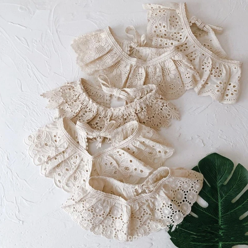 

Kids Lace Floral Bib Hollow Out False Collar Girls Clothes Accessiory Baby Shawl