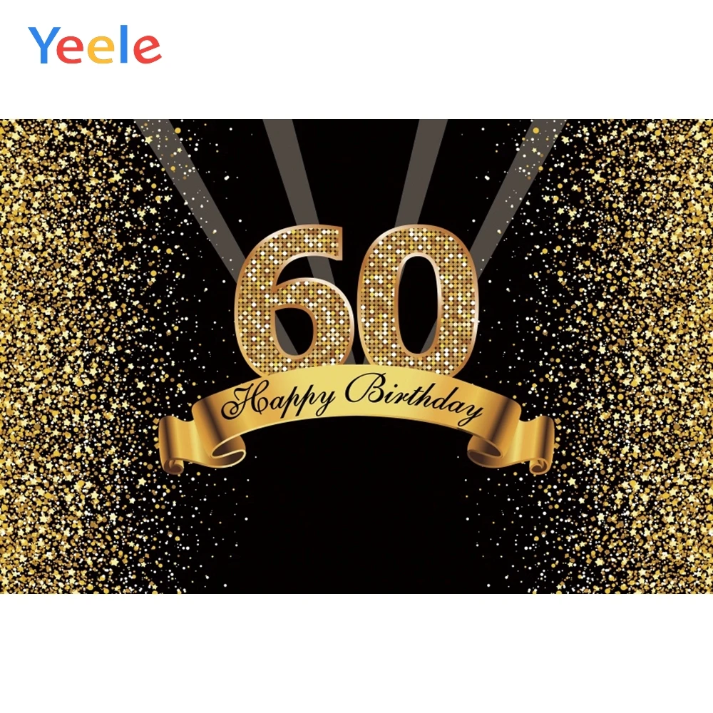Фотофоны на заказ для фотостудии 30th 40th 50th 60th birthday party Gold Dot Celebration Poster | Электроника