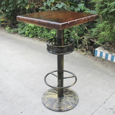 Барные столы и стулья из цельного дерева сочетание кофейни чайного кованого