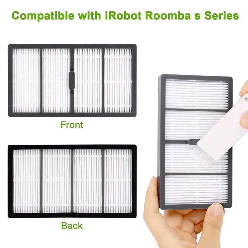 

Suitable for Irobot Sweeping Robot Replacement Parts 18-Piece Assembly Angle Brush Filter and Multi-Surface Rubber Brush