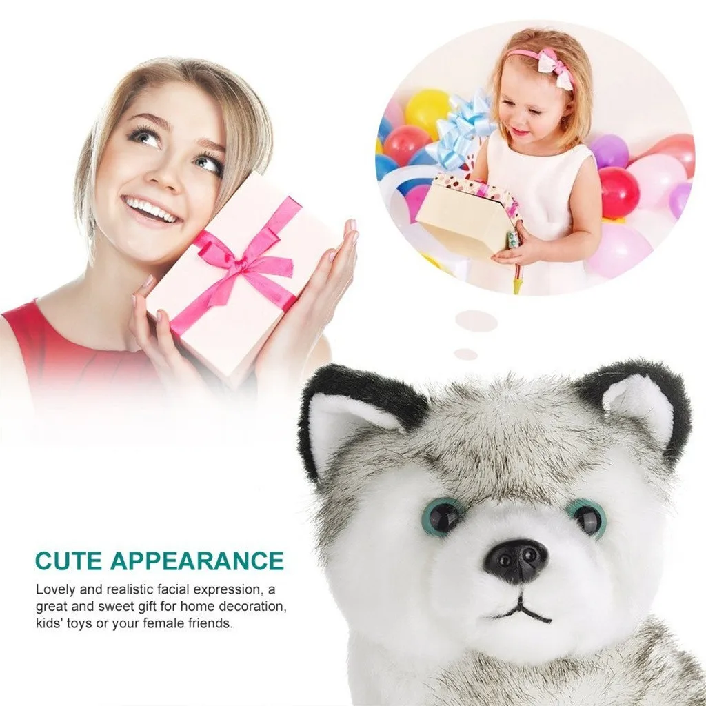 Милая сибирская Собака Хаски плюшевая игрушка мягкая кавайная мультяшная