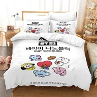 home textile cartoon love rabbit design comfortable duvet quilt cover pillowcase bedding children bedroom decoration color print