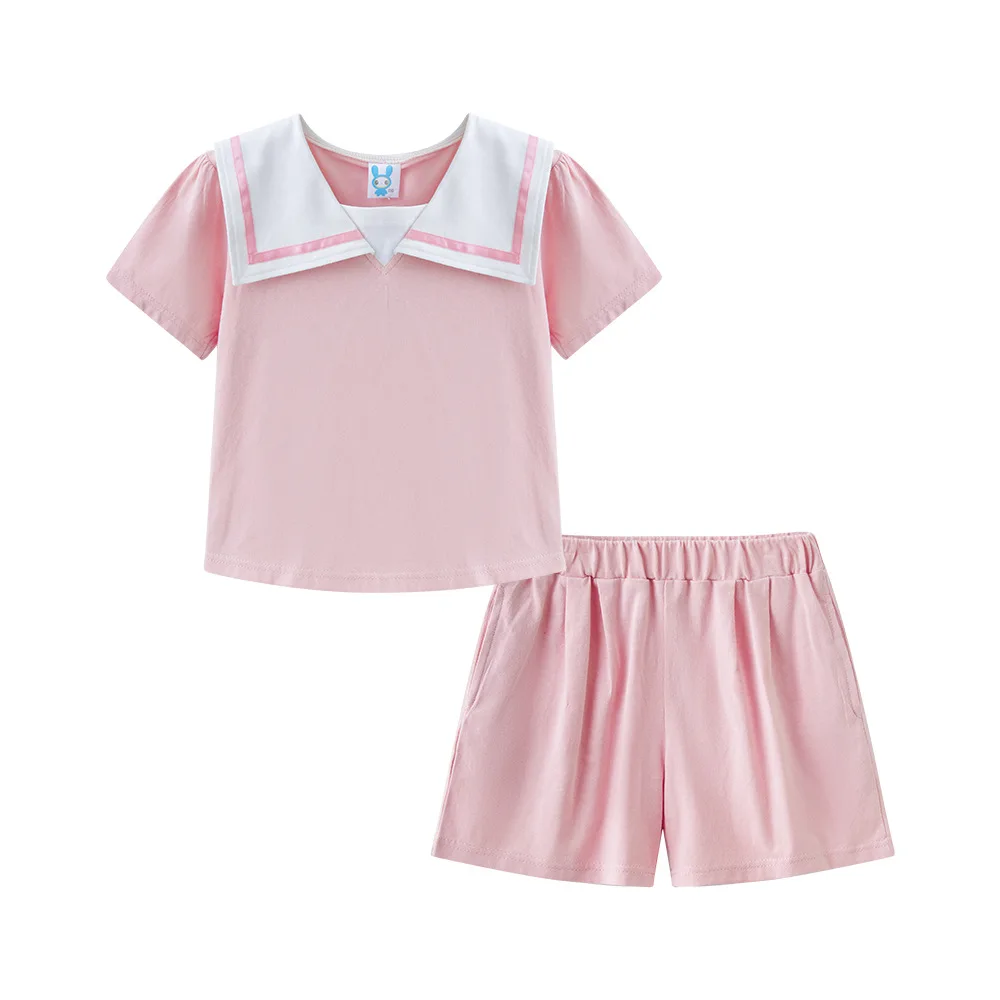 

Fashion Kids Set Girls Clothing Sets 2021 Summer Shirts Tops + Shorts 2 Pcs Suit Casual Girl Clothes 4 6 8 10 12 14 Year