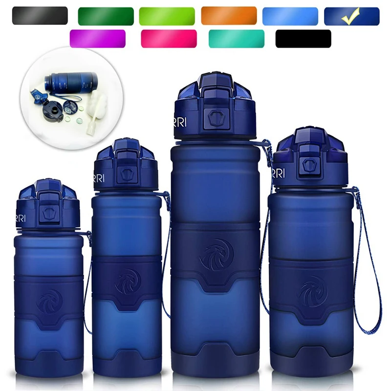 ZORRI Drak Blue Sports Water Bottle Best Reusable Protein Shaker Bpa Free Water Bottle Hiking Cycling Gym Bottle botella de agua